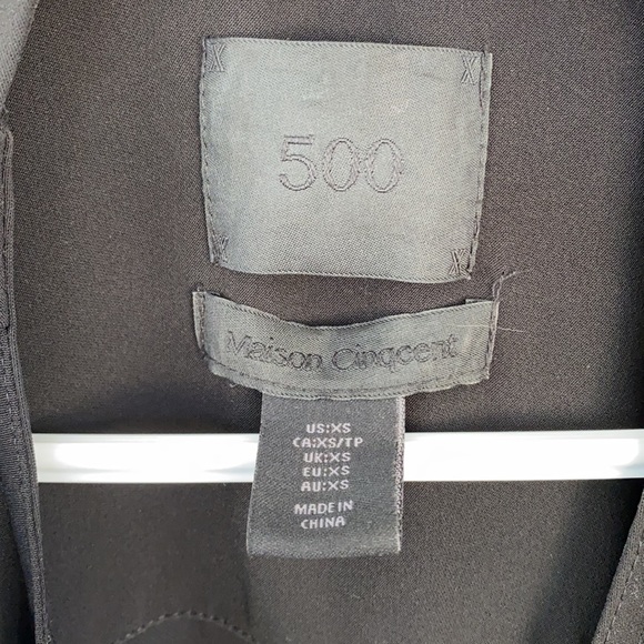 Knee Length Light Black Duster with Waste Belt XS - Picture 3 of 3